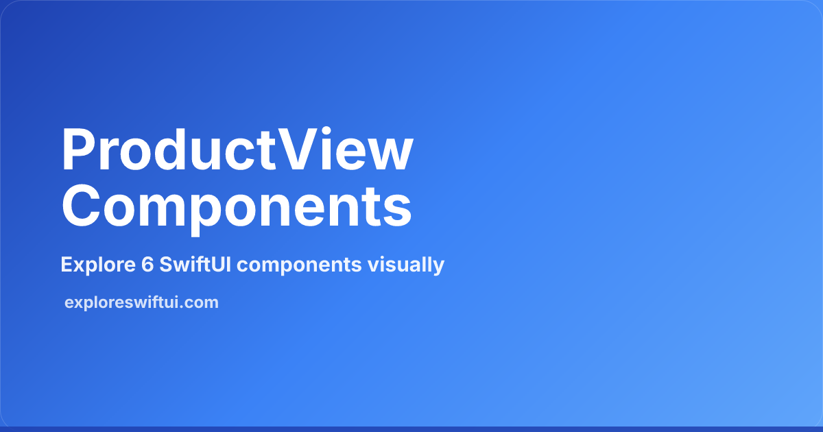 ProductView Components | Explore SwiftUI