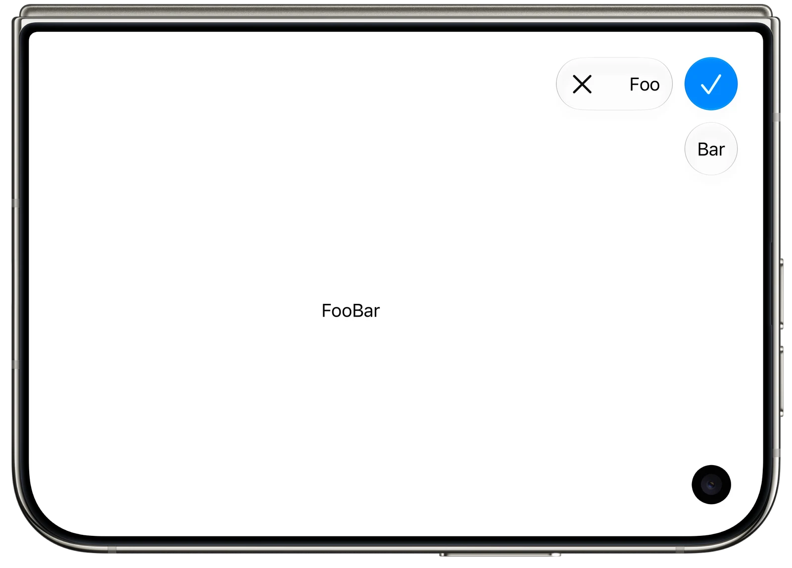 Axis Behavior - iOS on iPhone Duo - Landscape - Closed - Liquid Glass - Light Mode - Preview
