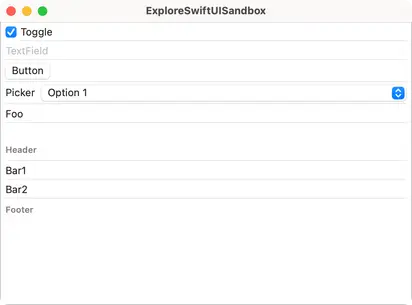 BorderedListStyle - macOS Flat Design Light Mode Preview