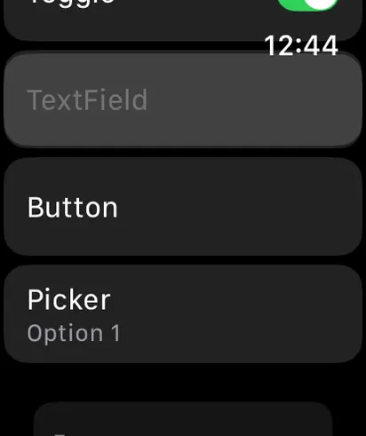 EllipticalListStyle - watchOS Flat Design Light Mode Preview