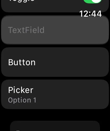 EllipticalListStyle - watchOS Flat Design Light Mode Preview