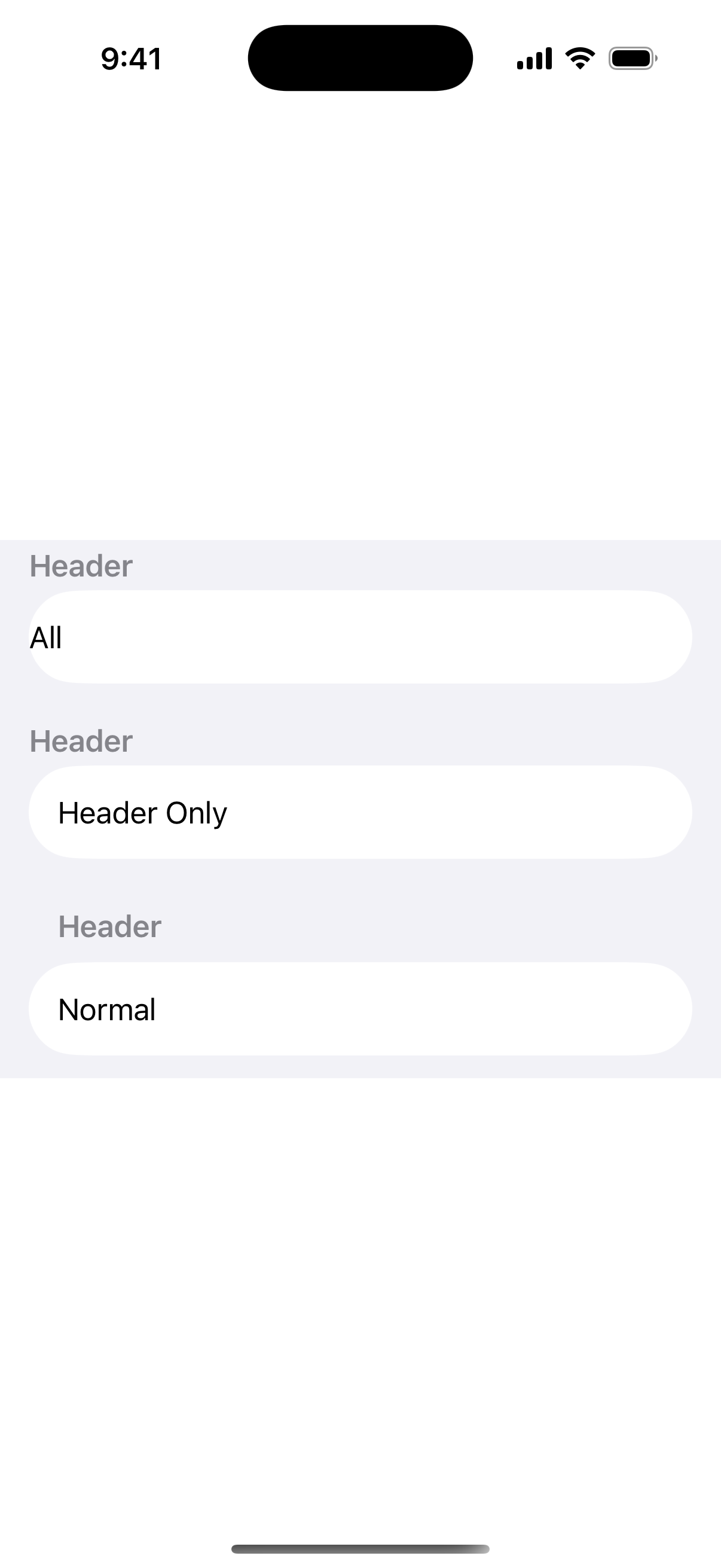 List Row Insets - iOS on iPhone - Portrait - Flat Design - Light Mode - Preview