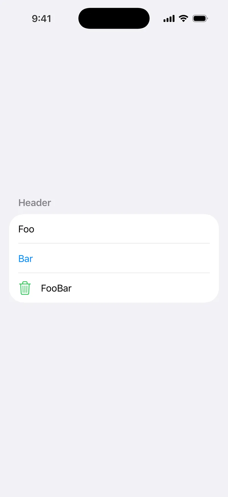 List Item Tint - iOS on iPhone - Portrait - Flat Design - Light Mode - Preview