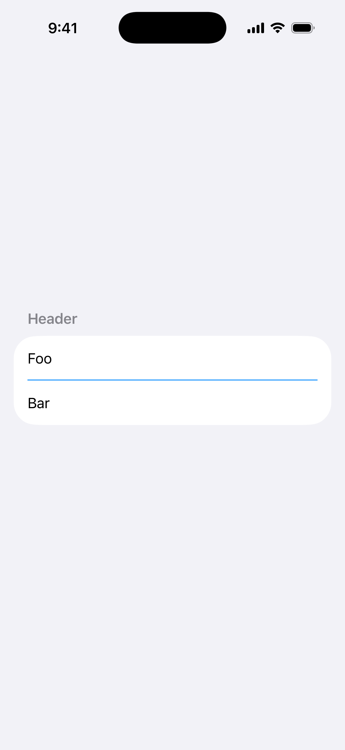 List Row Separator Tint - iOS Light Mode Preview