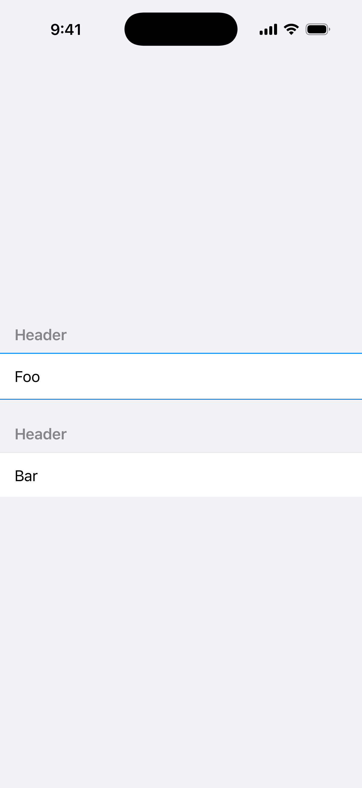 List Section Separator Tint - iOS on iPhone - Portrait - Flat Design - Light Mode - Preview