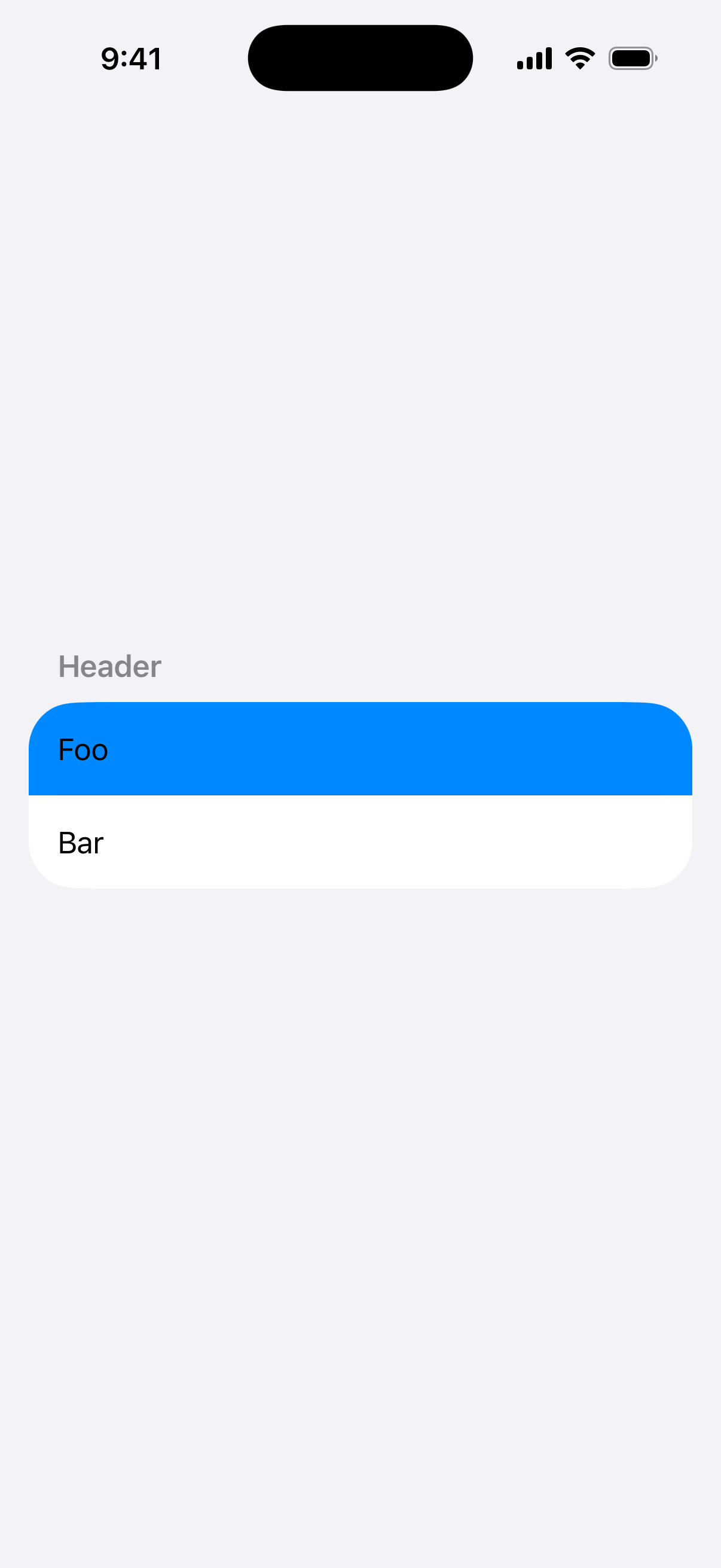 List Row Background - iOS Light Mode Preview
