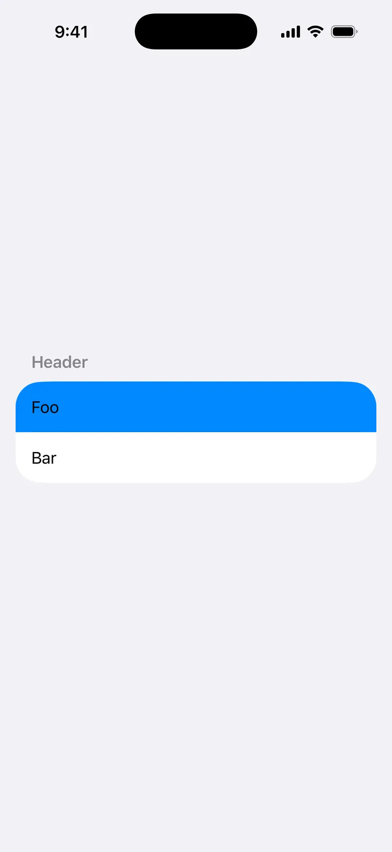List Row Background - iOS Flat Design Light Mode Preview