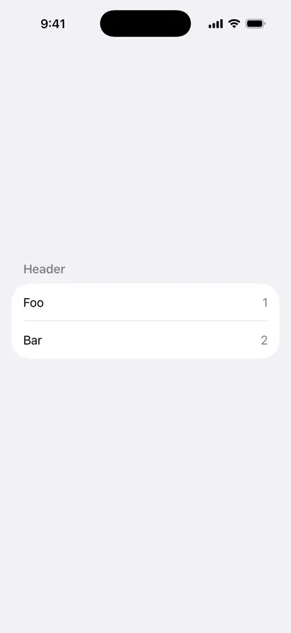 List Badge - iOS on iPhone - Portrait - Flat Design - Light Mode - Preview