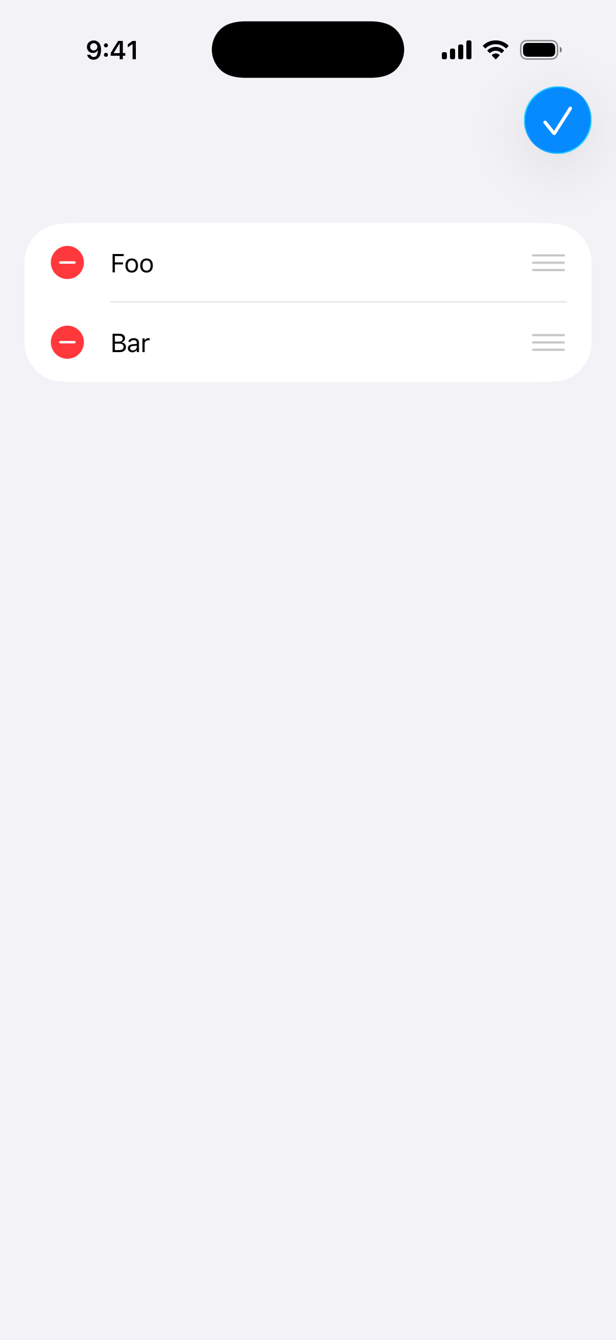 Edit Button - iOS on iPhone - Portrait - Flat Design - Light Mode - Preview