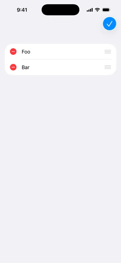 Edit Button - iOS on iPhone - Portrait - Flat Design - Light Mode - Preview