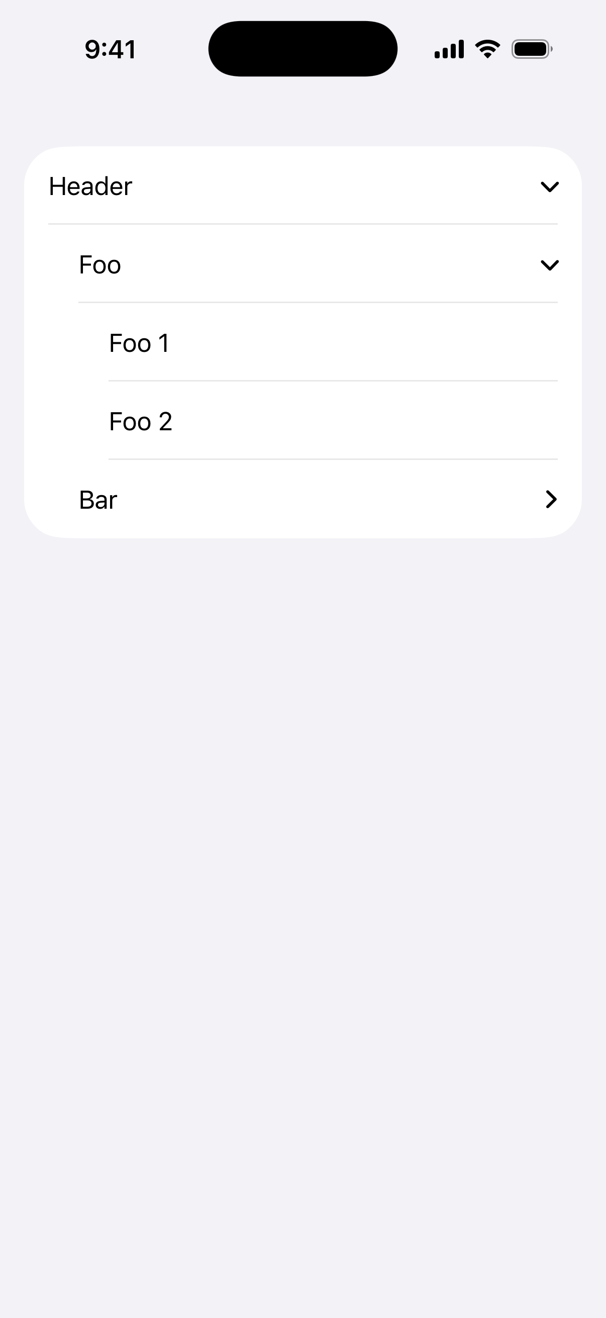 Outline Group - iOS Light Mode Preview