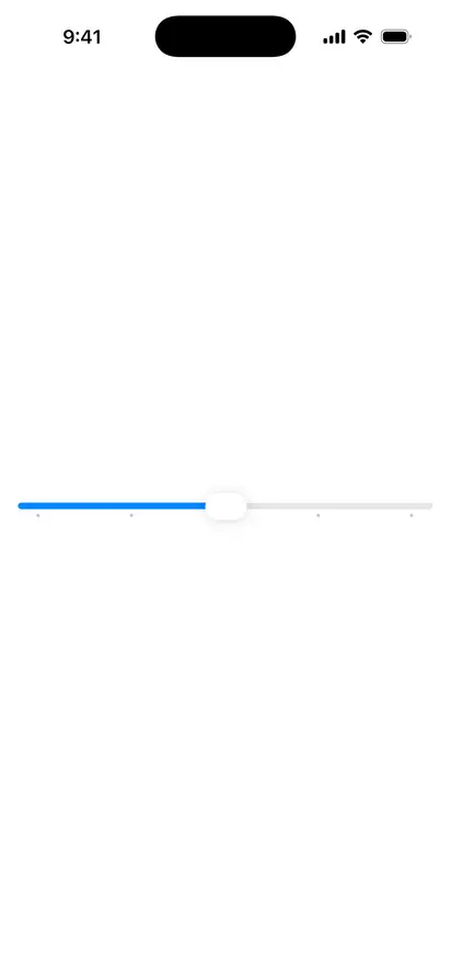 SliderTickContentForEach - iOS Liquid Glass Light Mode Preview
