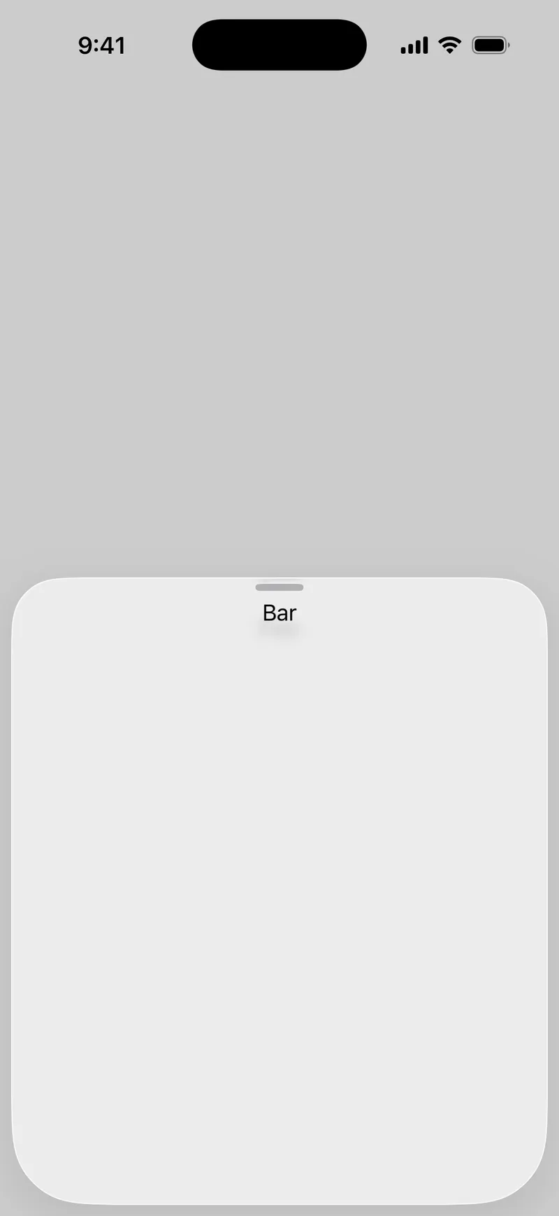 Sheet Size - iOS Liquid Glass Light Mode Preview