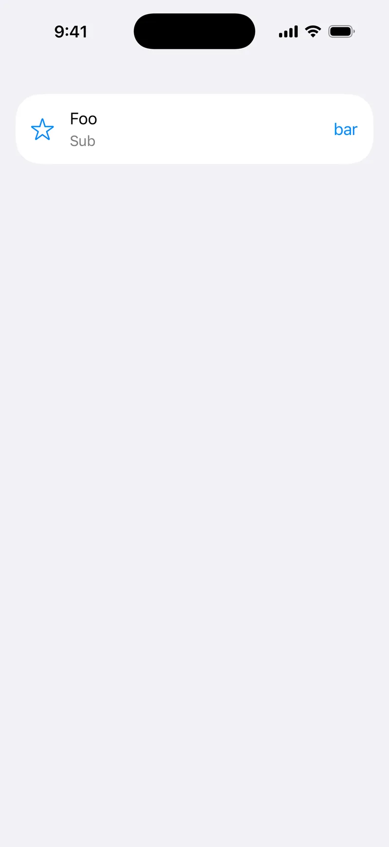 Custom Labeled Content - iOS on iPhone - Portrait - Liquid Glass - Light Mode - Preview