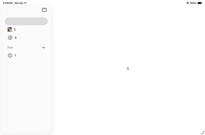 TabSection - iPadOS Liquid Glass Light Mode Preview