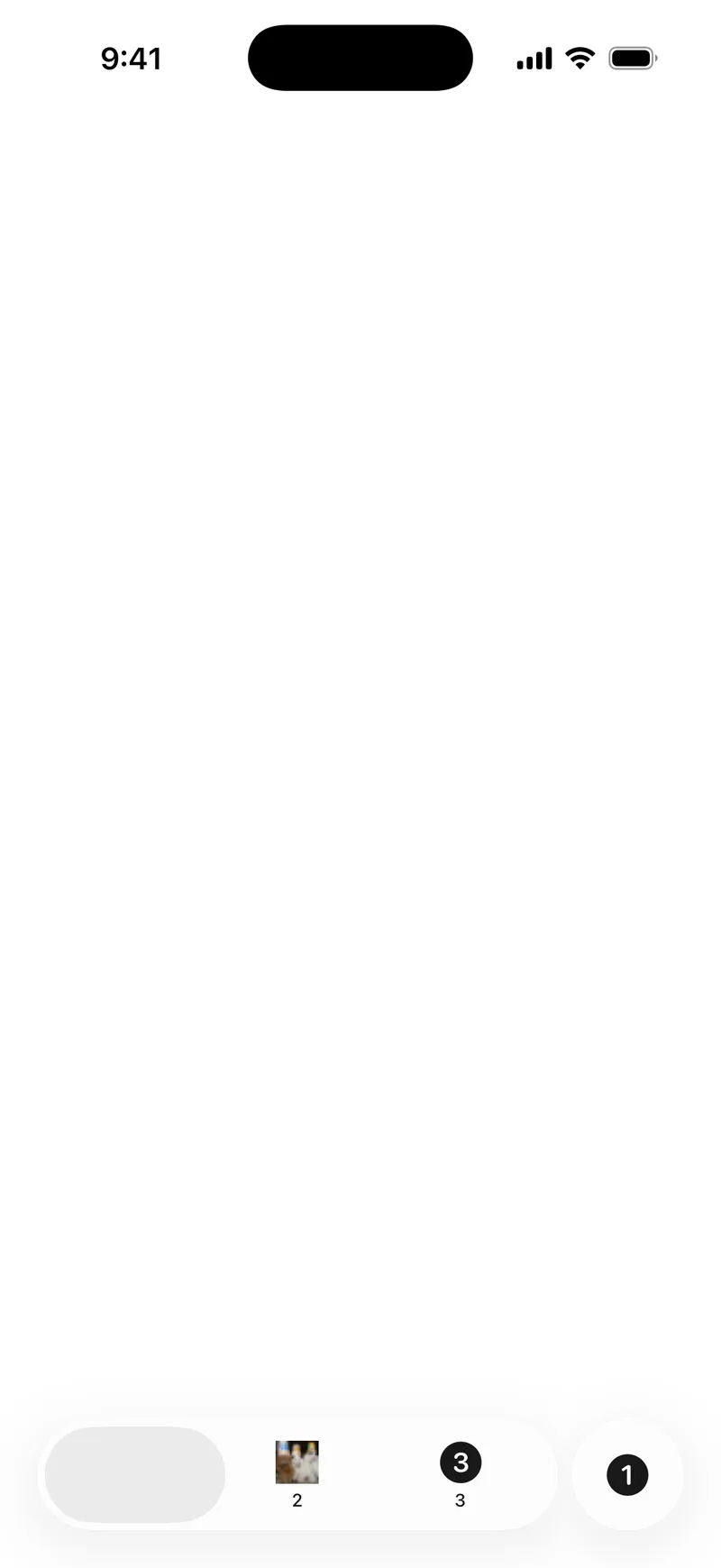 Search Tab Role - iOS Liquid Glass Light Mode Preview