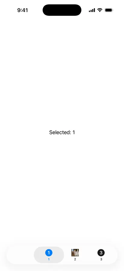 Value Tab View - iOS Liquid Glass Light Mode Preview