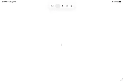 Default Adaptable Tab Bar Placement - iPadOS - Landscape - Liquid Glass - Light Mode - Preview