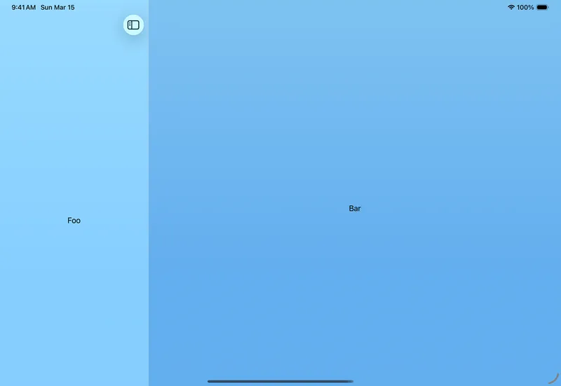 Navigation Split View Container Background - iPadOS Liquid Glass Light Mode Preview