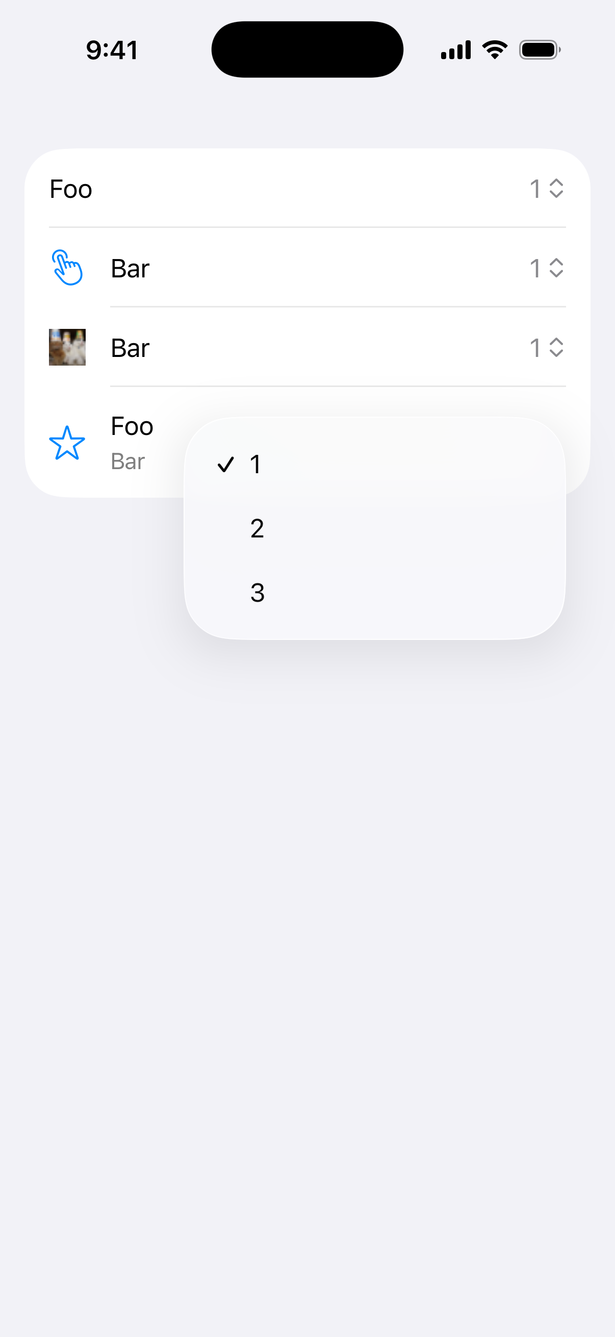 Picker - iOS on iPhone - Portrait - Liquid Glass - Light Mode - Preview
