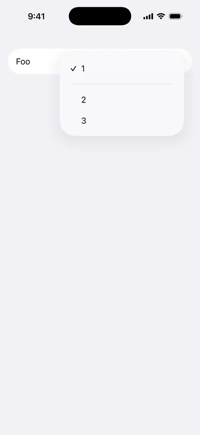 Picker Divider - iOS Liquid Glass Light Mode Preview