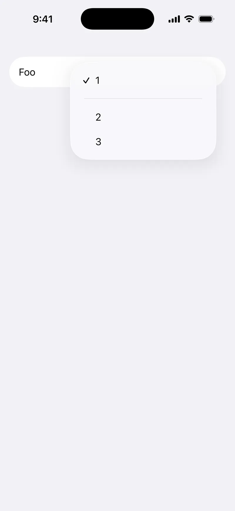 Picker Divider - iOS Liquid Glass Light Mode Preview