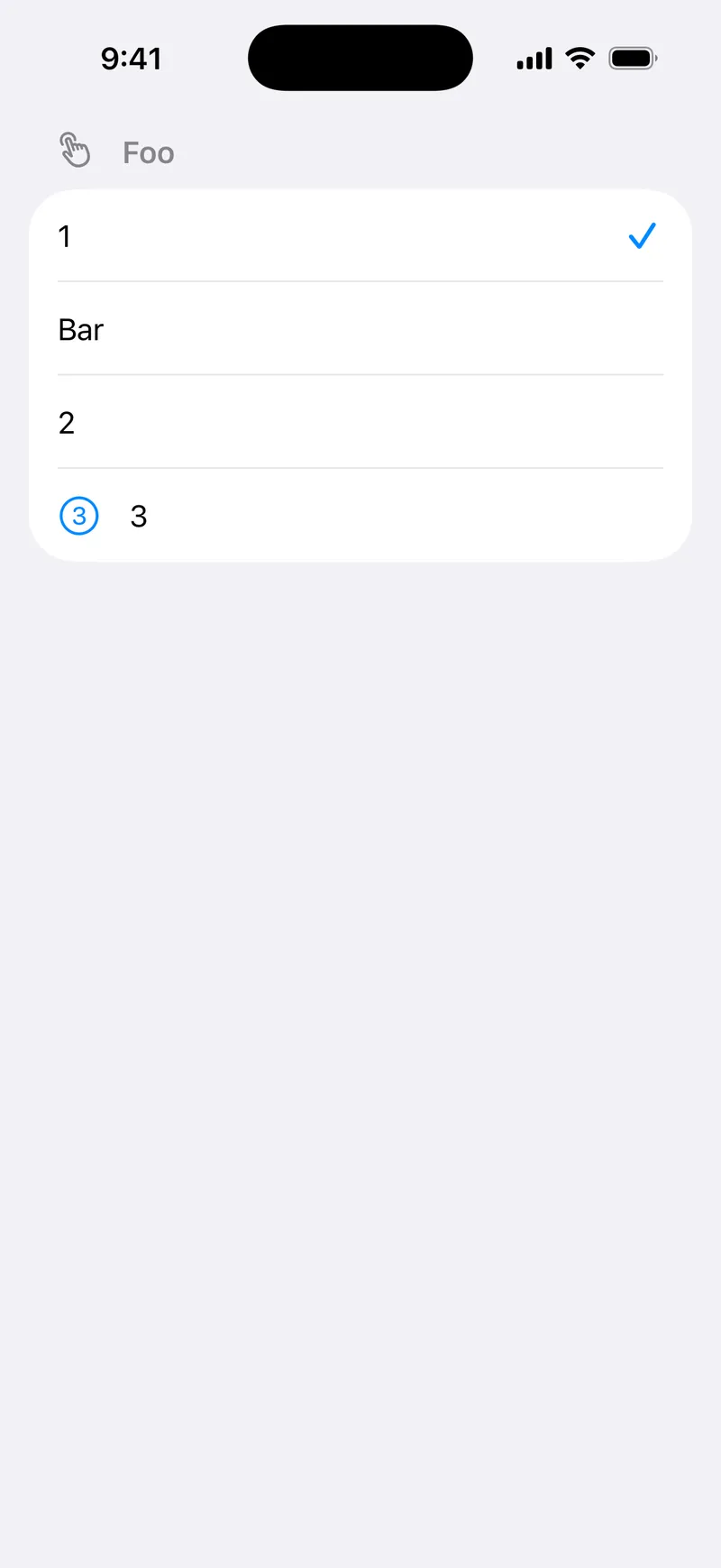 InlinePickerStyle - iOS Liquid Glass Light Mode Preview