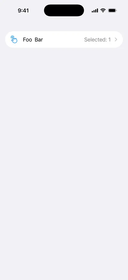 NavigationLinkPickerStyle - iOS on iPhone - Portrait - Liquid Glass - Light Mode - Preview