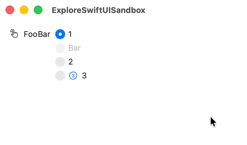 RadioGroupPickerStyle - macOS Liquid Glass Light Mode Preview