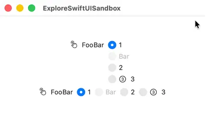 Horizontal Radio Group Layout - macOS Liquid Glass Light Mode Preview
