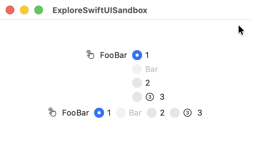Horizontal Radio Group Layout - macOS - Liquid Glass - Light Mode - Preview