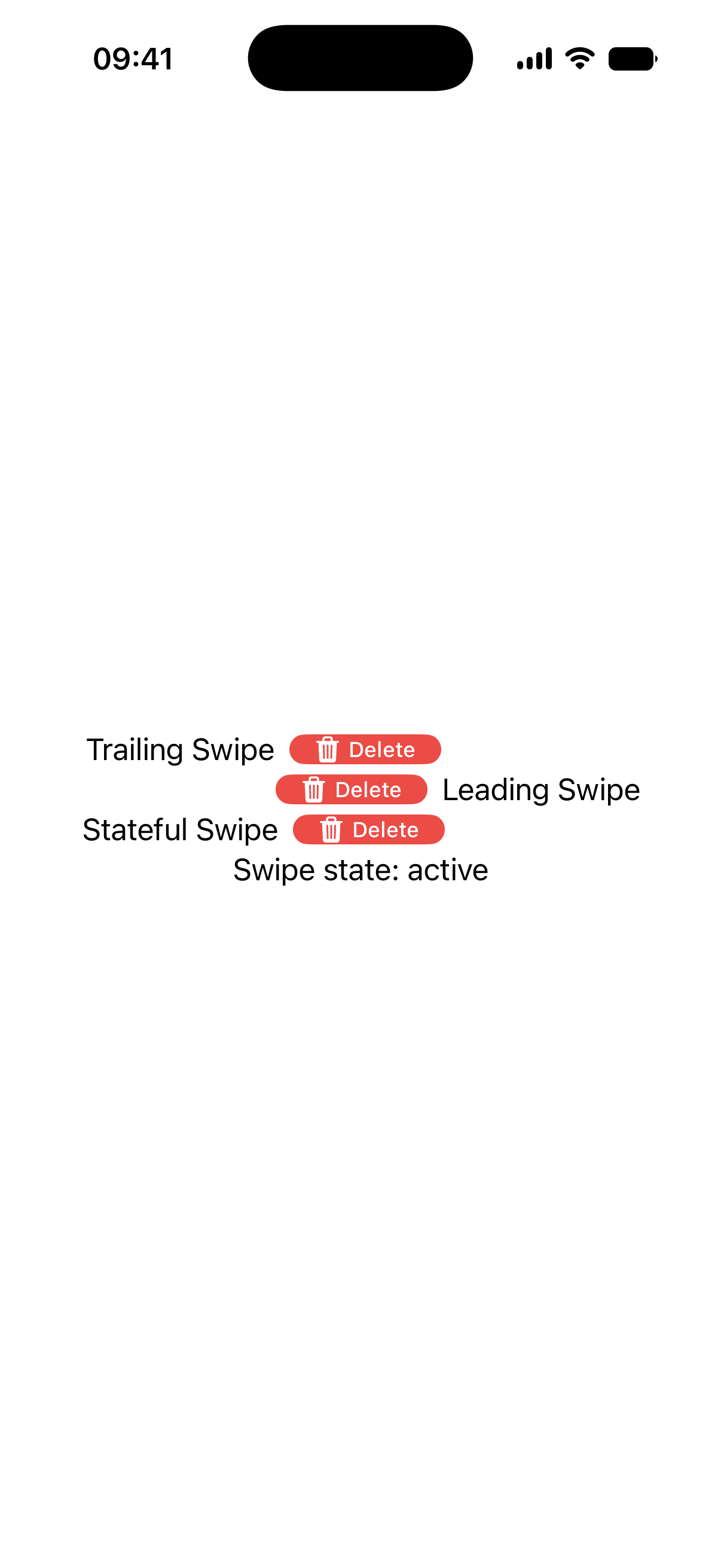 Swipe Action - iOS on iPhone - Portrait - Liquid Glass - Light Mode - Preview