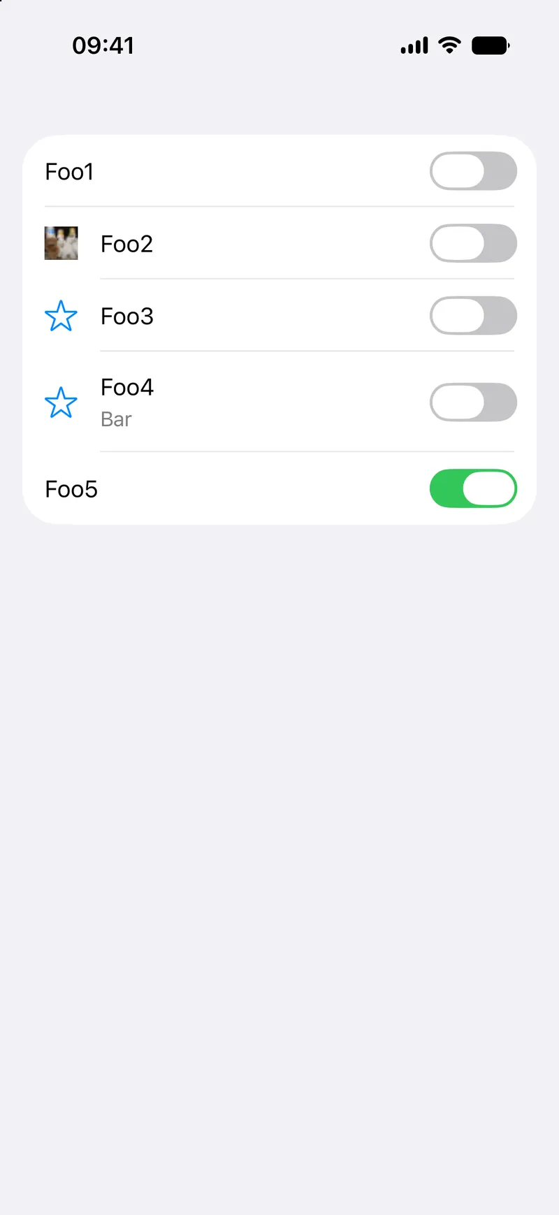 SwitchToggleStyle - iOS Liquid Glass Light Mode Preview