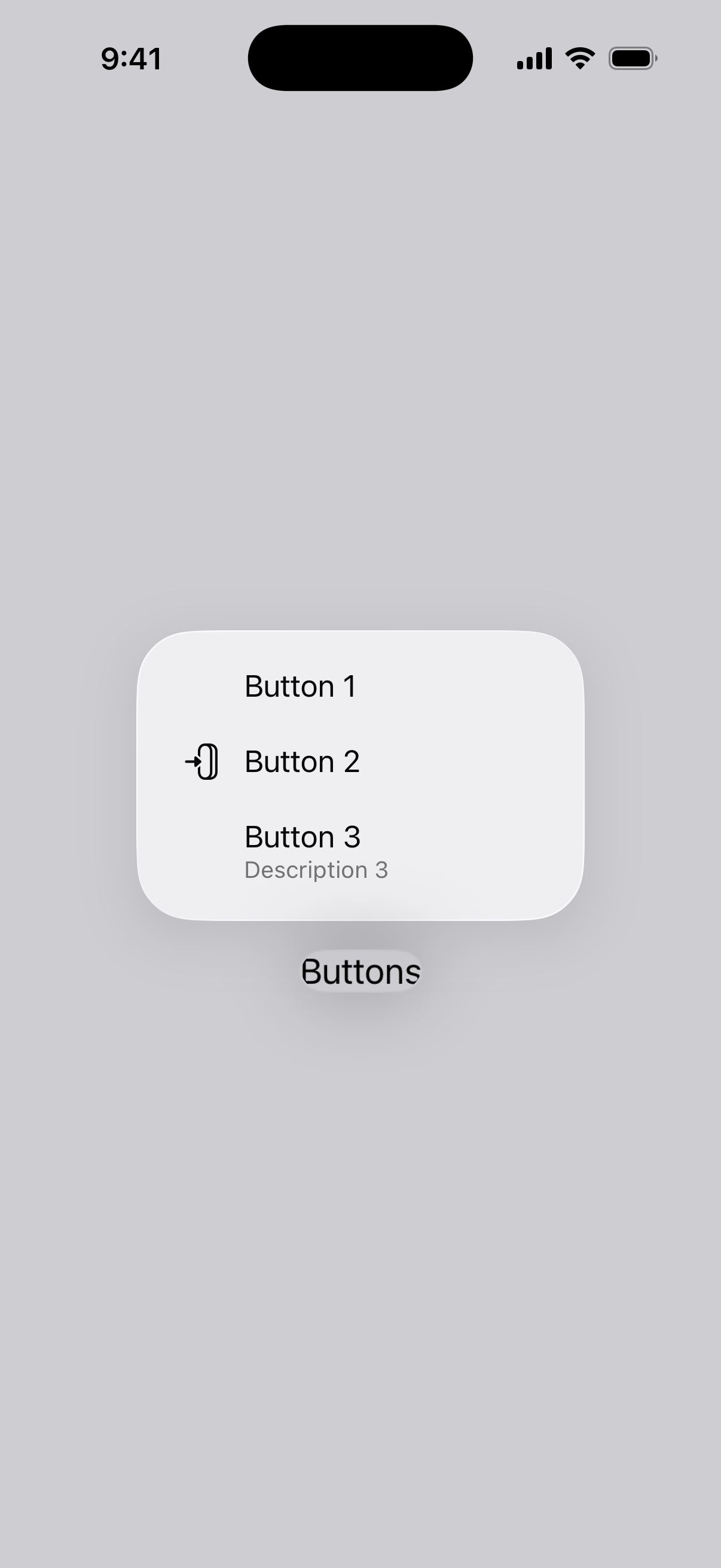 Context Menu - iOS Liquid Glass Light Mode Preview