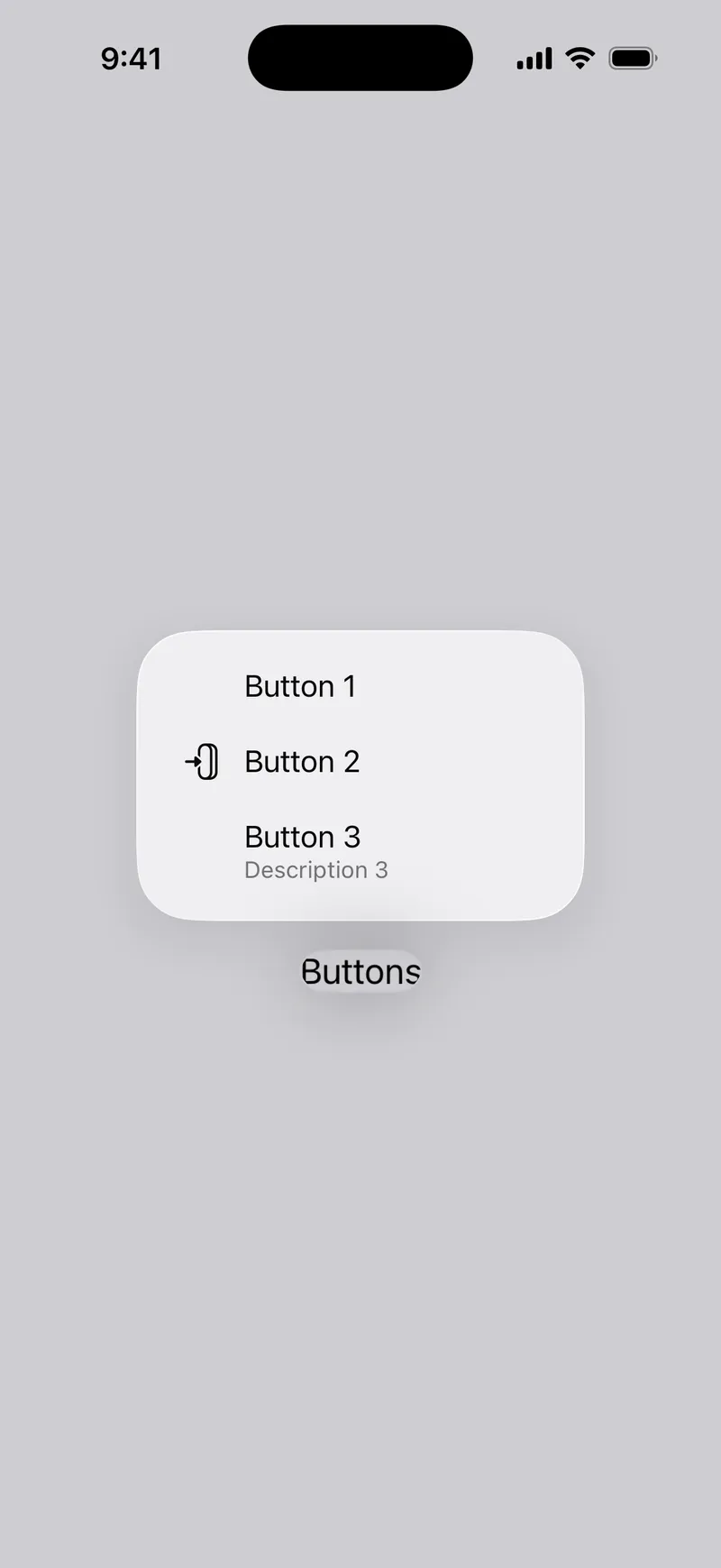 Context Menu - iOS Liquid Glass Light Mode Preview