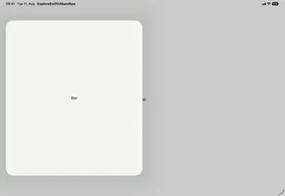 Sheet Placement - iPadOS Liquid Glass Light Mode Preview