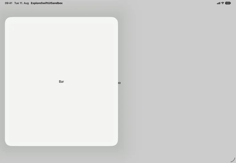 Sheet Placement - iPadOS Liquid Glass Light Mode Preview