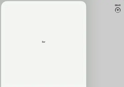Sheet Placement - iOS on iPhone Duo - Landscape - Fully Open - Liquid Glass - Light Mode - Preview