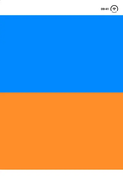 Only Horizontal Split Arrangement Style - iOS on iPhone Duo - Portrait - Fully Open - Liquid Glass - Light Mode - Preview