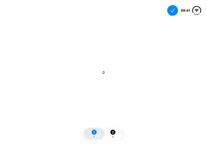 Disabled Toolbar Vertical Behavior - iOS on iPhone Duo - Landscape - Fully Open - Liquid Glass - Light Mode - Preview