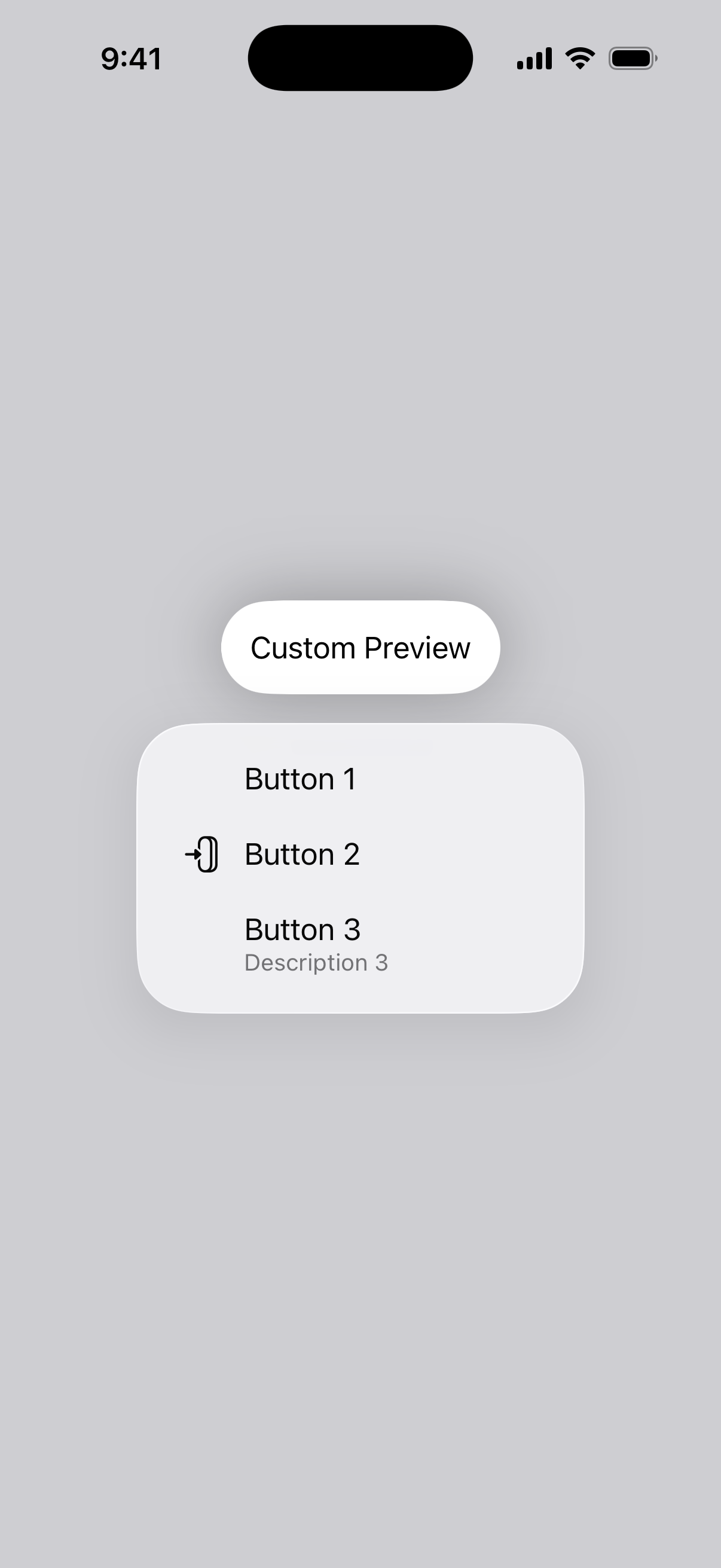 Context Menu Preview - iOS on iPhone - Portrait - Liquid Glass - Light Mode - Preview