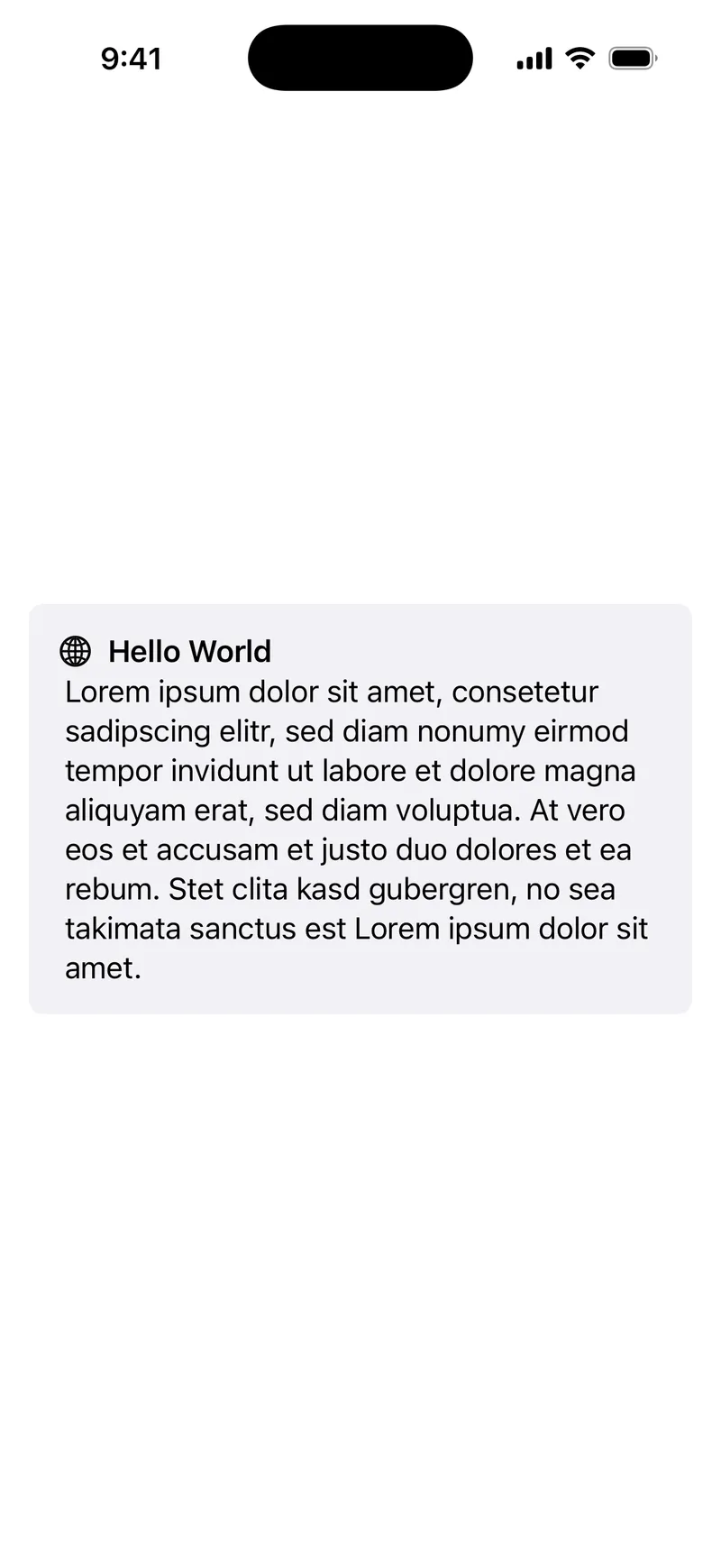 GroupBox With Label - iOS Liquid Glass Light Mode Preview
