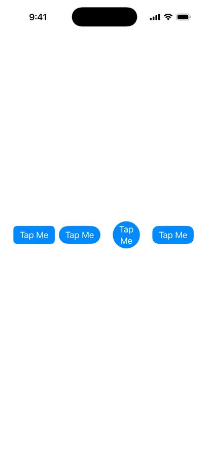 Button Border Shape - iOS Liquid Glass Light Mode Preview