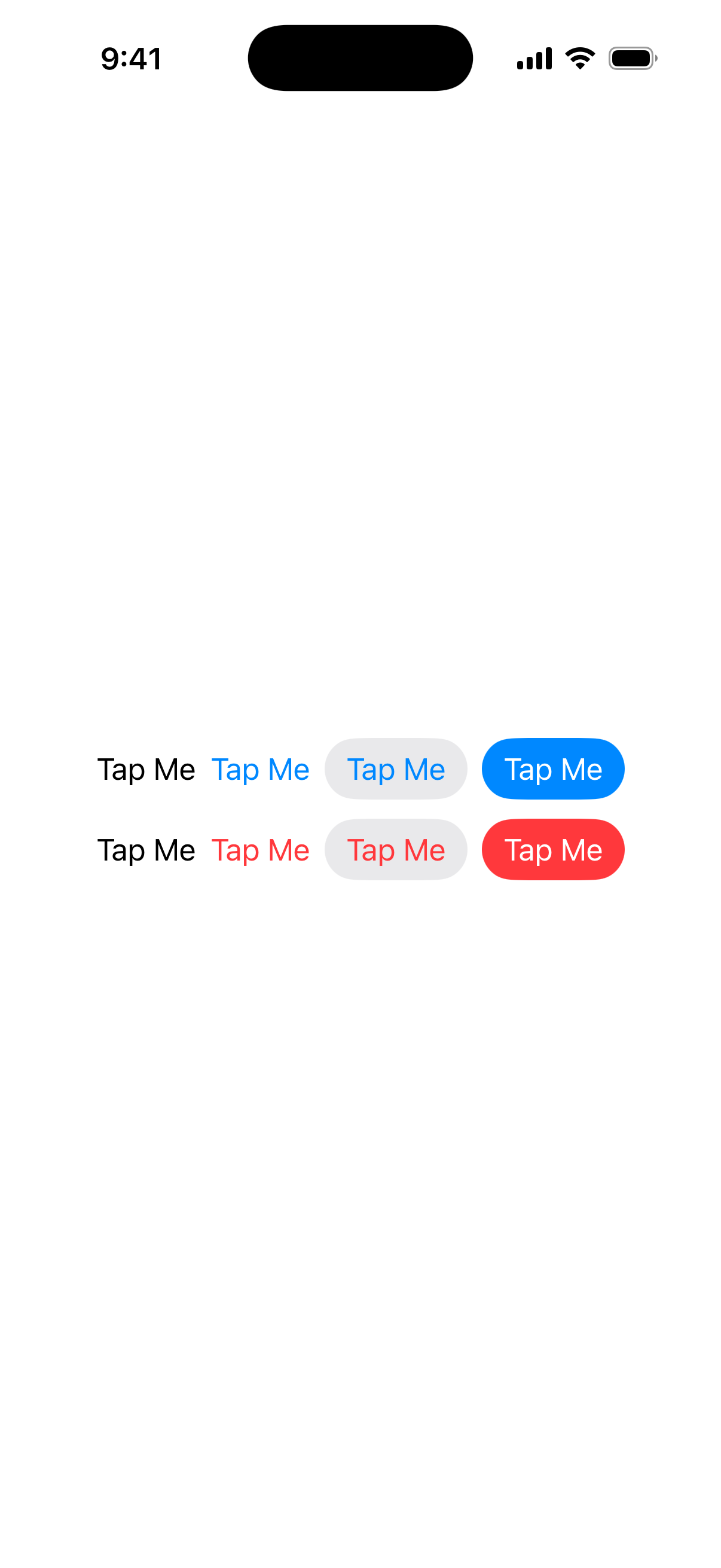 Button Roles - iOS Liquid Glass Light Mode Preview