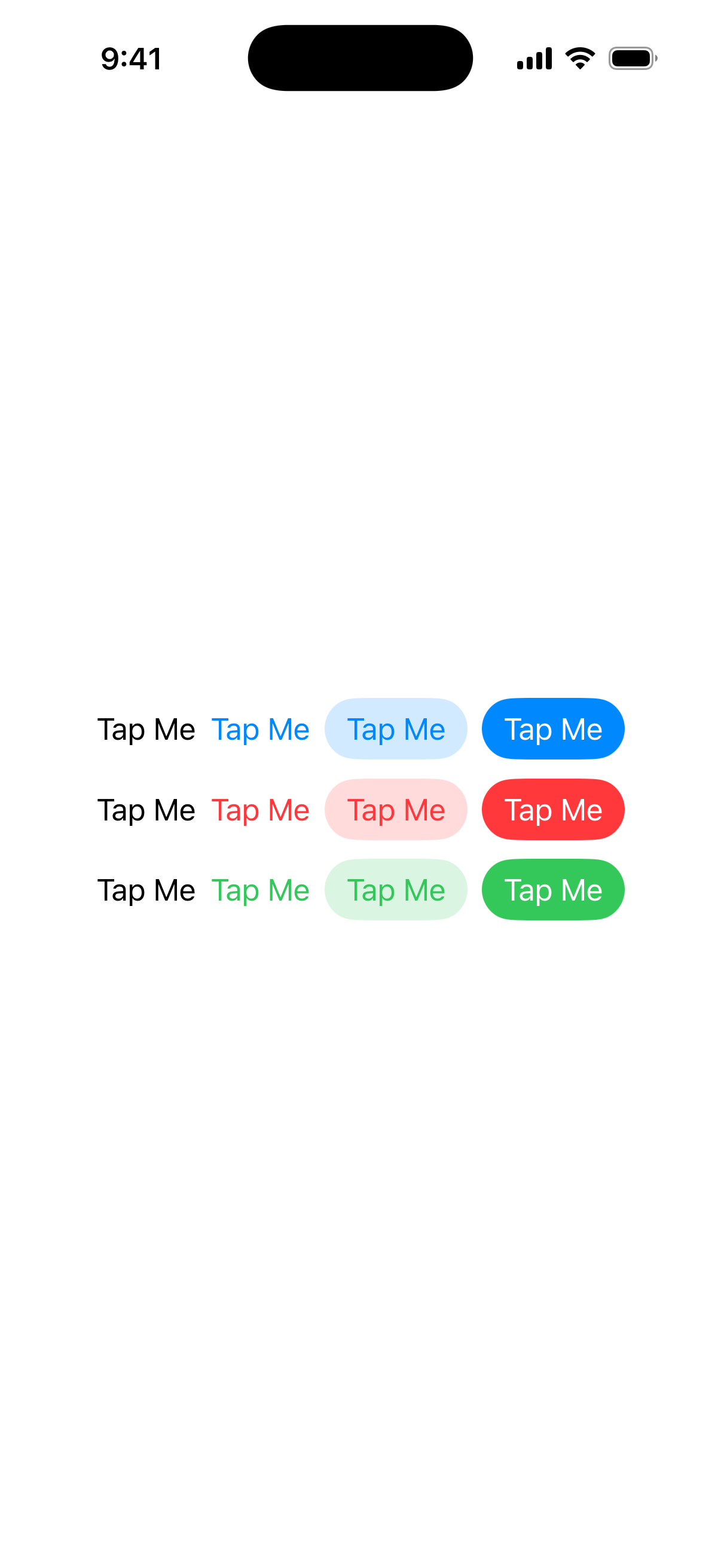 Button Tint - iOS Liquid Glass Light Mode Preview