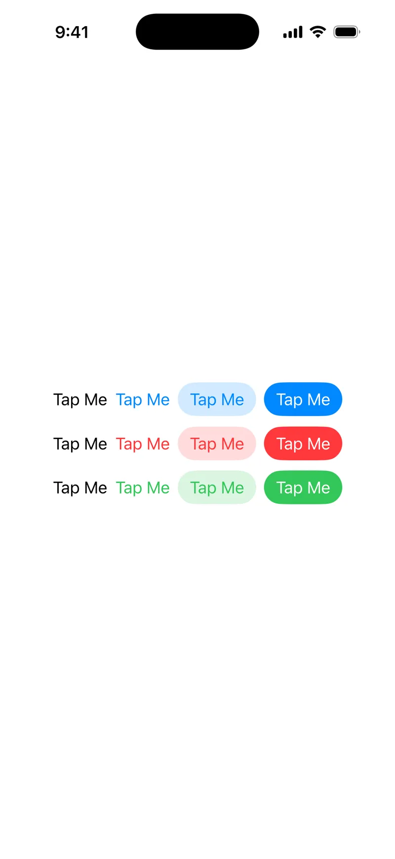 Button Tint - iOS Liquid Glass Light Mode Preview