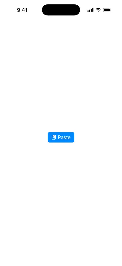 PasteButton - iOS Liquid Glass Light Mode Preview