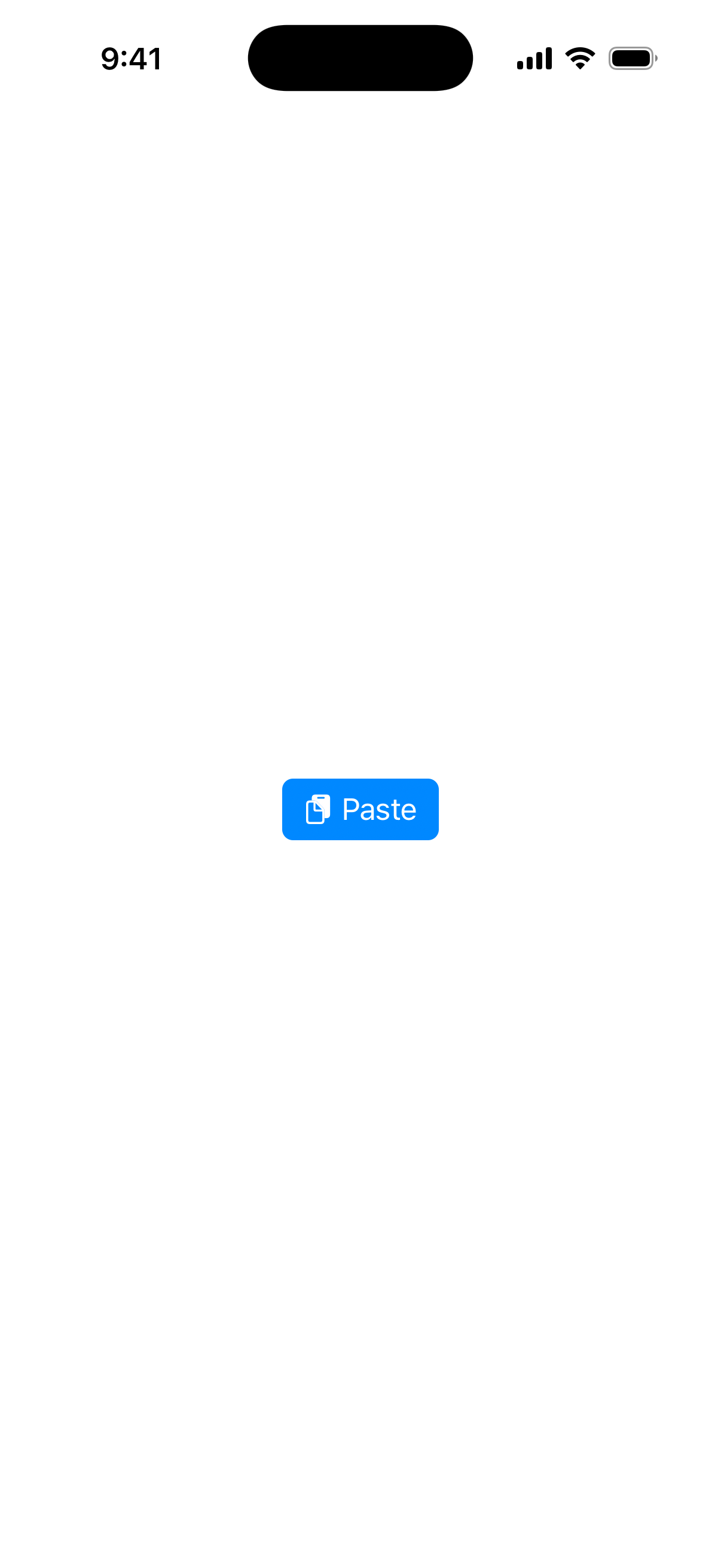 PasteButton - iOS on iPhone - Portrait - Liquid Glass - Light Mode - Preview
