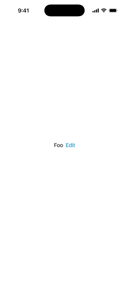 EditButton - iOS on iPhone - Portrait - Liquid Glass - Light Mode - Preview