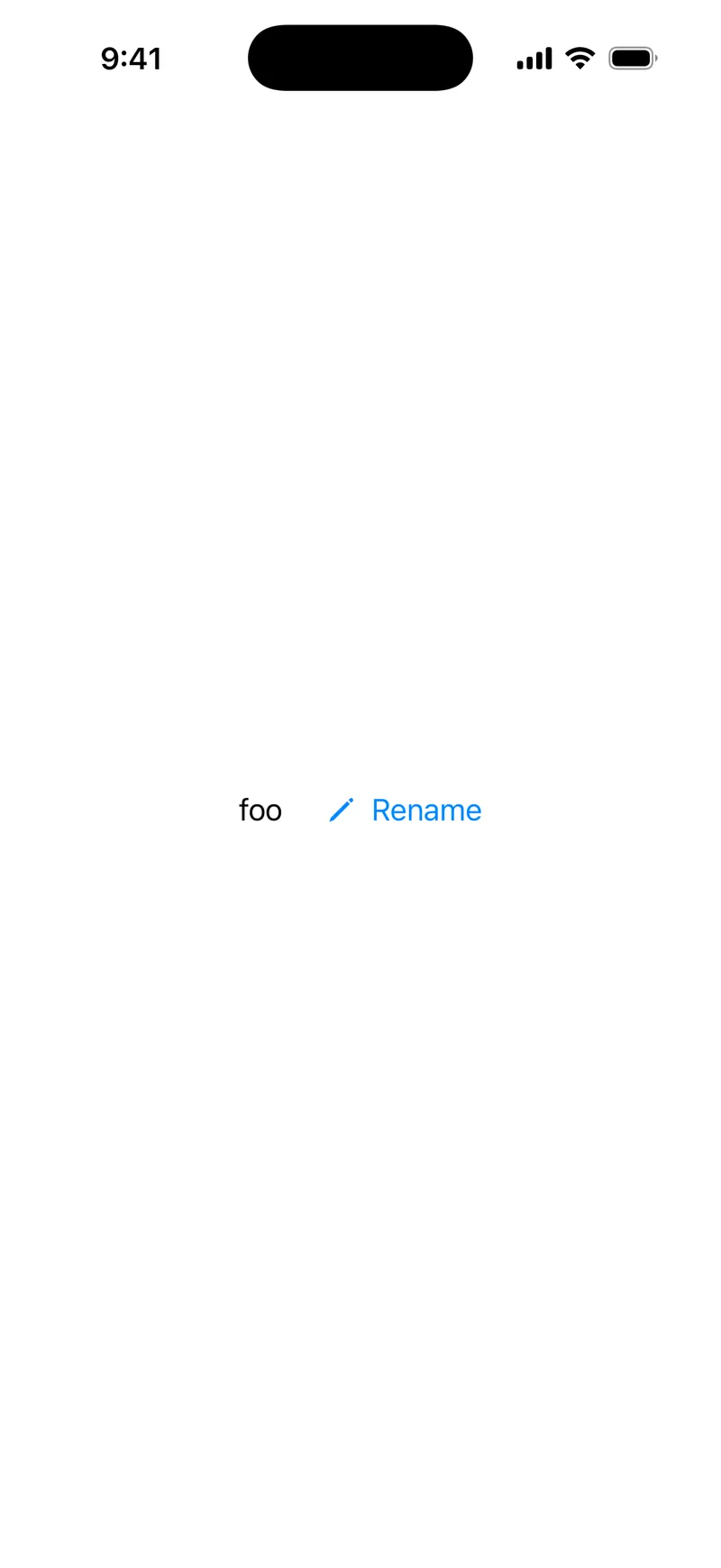RenameButton - iOS Liquid Glass Light Mode Preview
